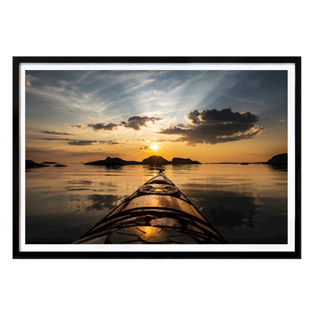 Natur Poster: Sonnenuntergang vom Kajak aus von Christer Larsson