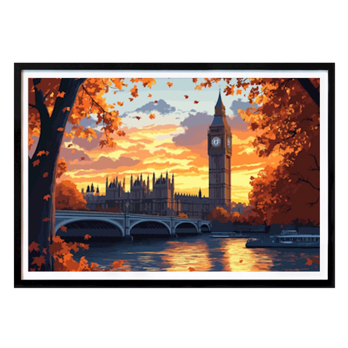 London Poster: Big Ben London i ram av Richwoman