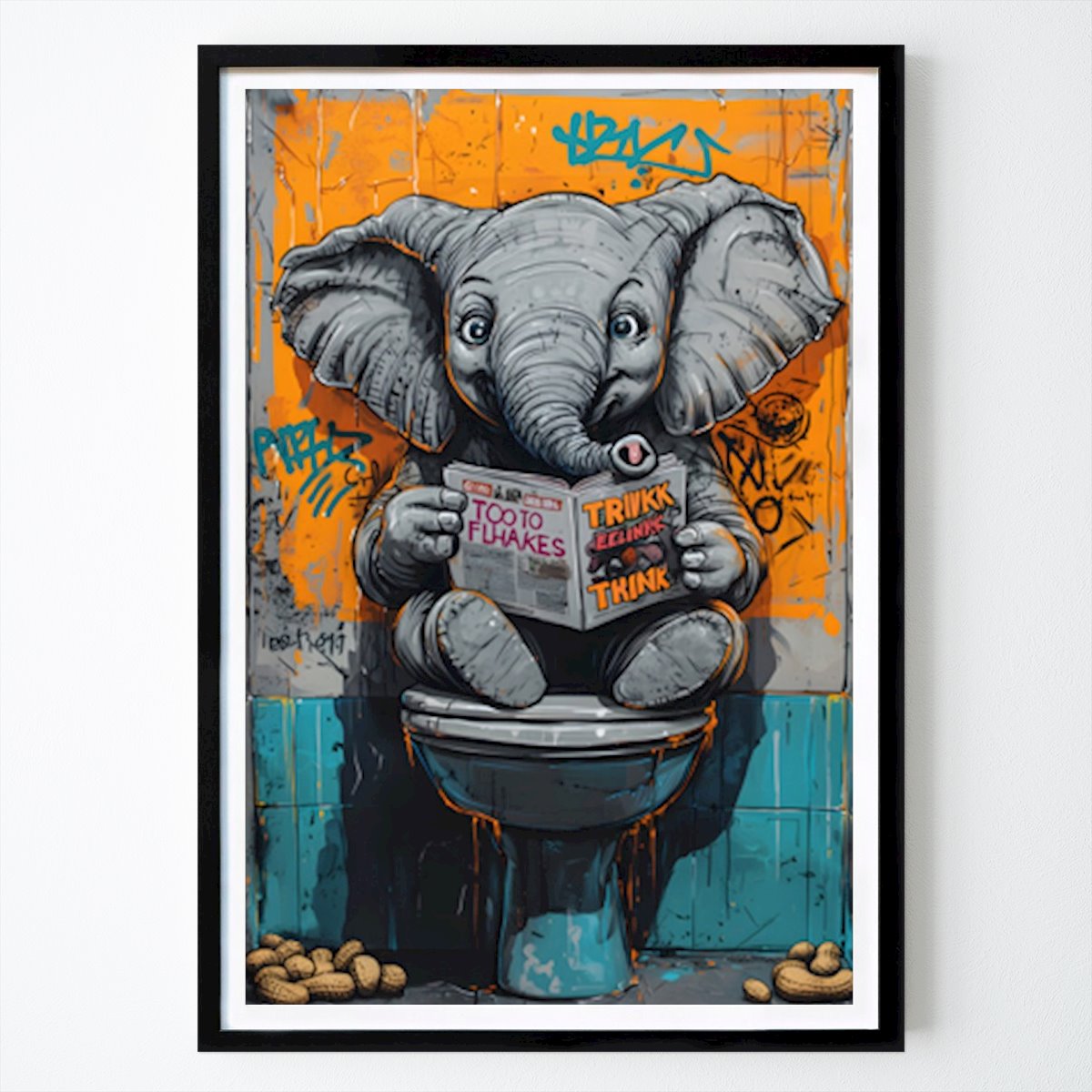 Pop Art Plakat: Morsom Big Trunk Times Toalett av Travellover