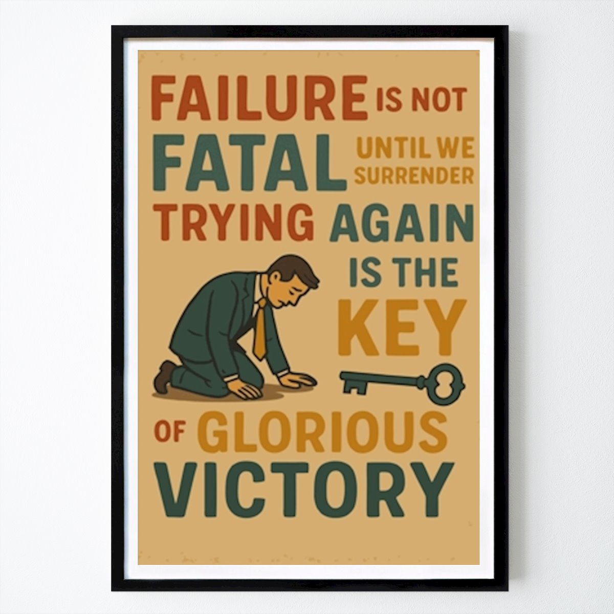 Frases Póster: El fracaso te dobla, no te rompe de Wall painting