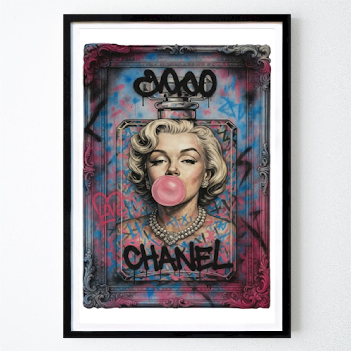 Pop Art Poster: Pop Perfume: Monroe Uncorked von David Schloffer