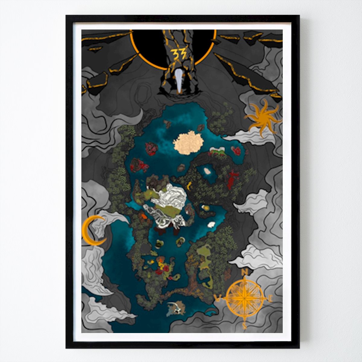 Villes & Pays Affiche: Expédition Clair Obscur 33 par Misbah dinara