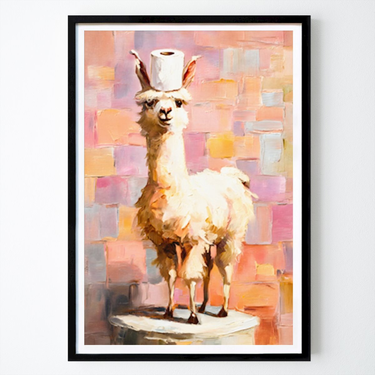 Tier Poster: Lama-Toilettenpapierhalter von Travellover