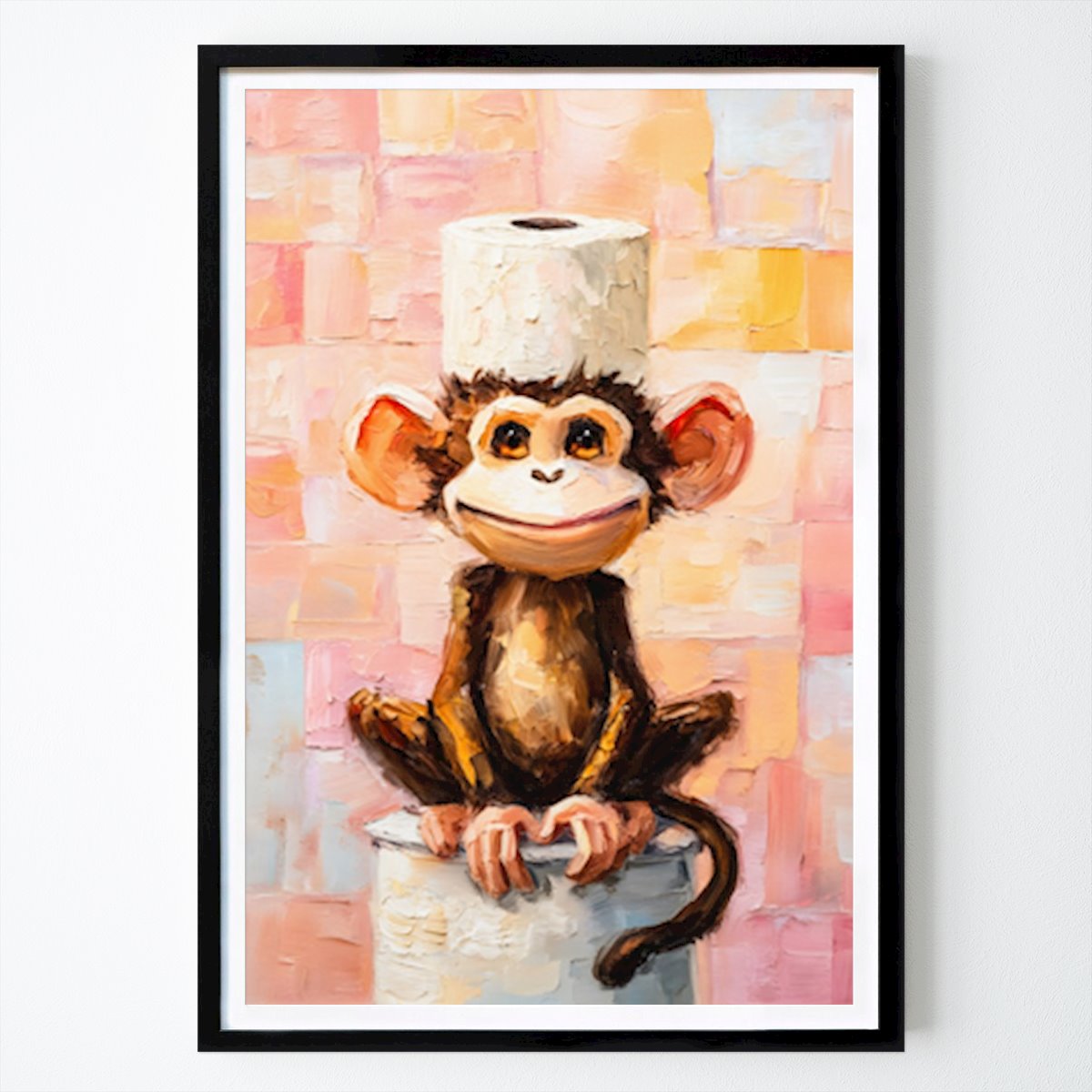 Tier Poster: Affe Toilettenpapierhalter von Travellover