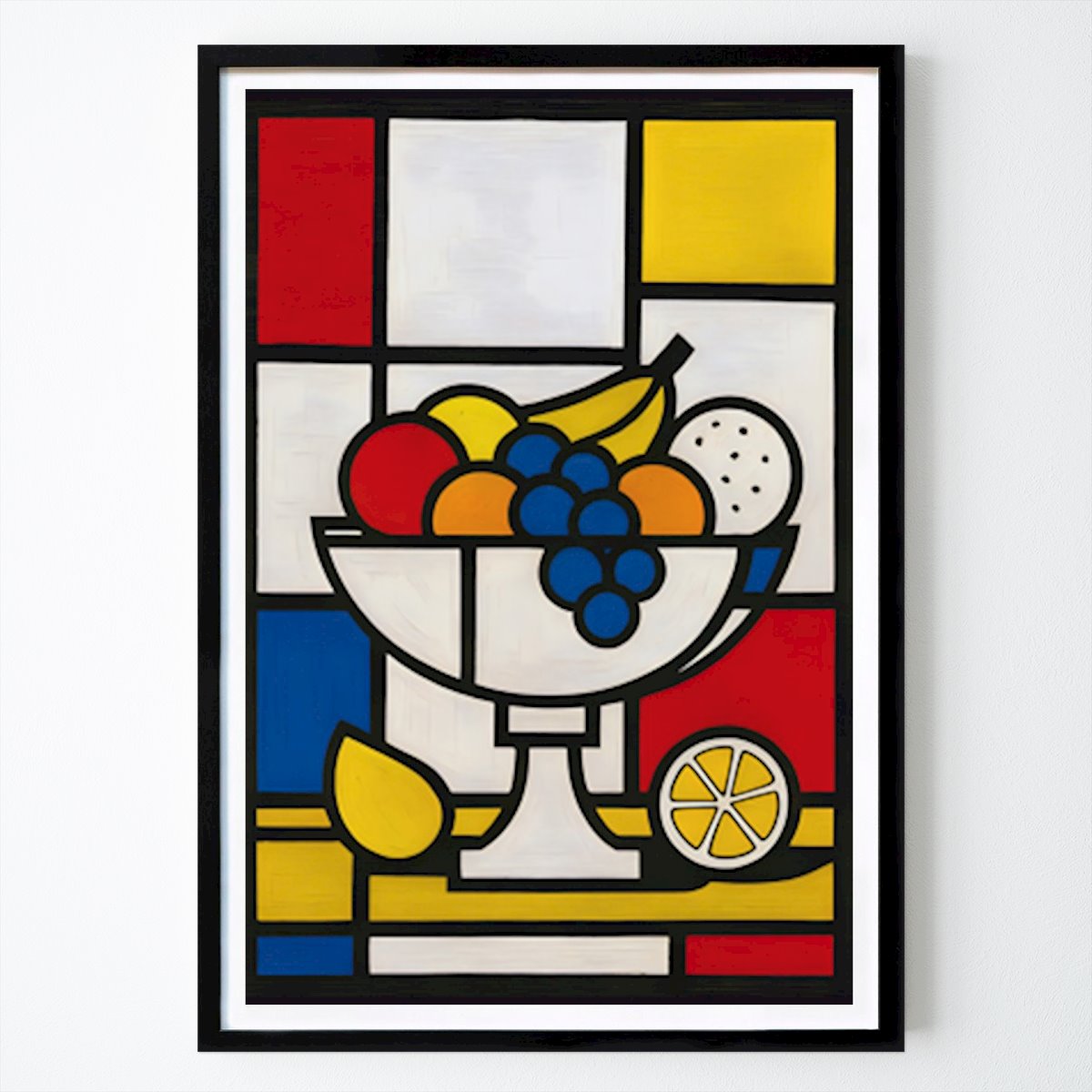 Illustrasjon Plakat: Fruktskål stilleben maleri av Ilse Kauffeld