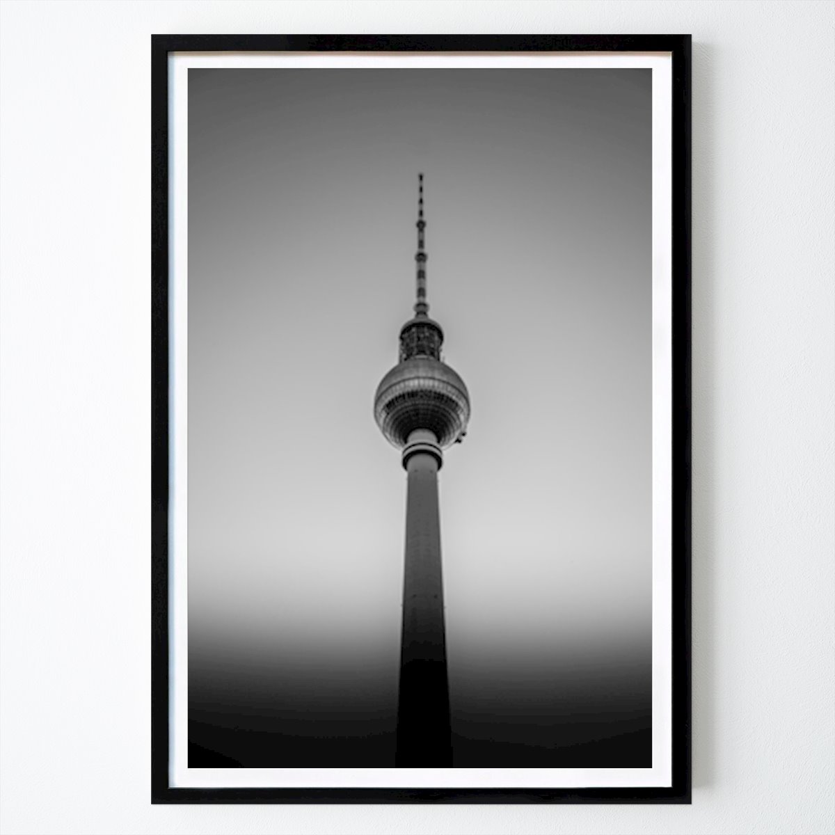 Berlin Poster: TV Tower Black and White by Kai Szmalenberg