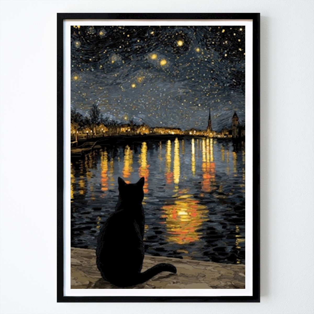 Umění Plakát: Night Watch Cat od Erika Kreyzor