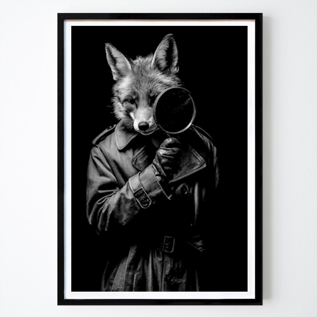 Retro & Vintage Poster: Detective Fox In Noir Style by Lukas Juszczak