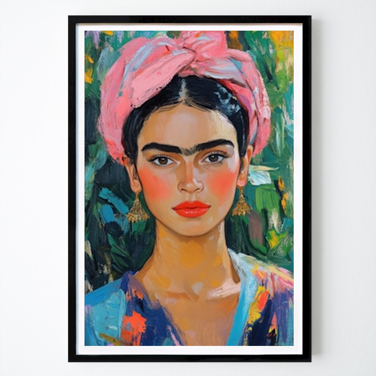 Retro & Vintage Plakat: Frida Kahlo i pasteller av Niki Flair