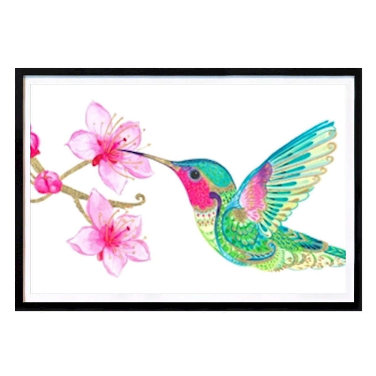 Animal Poster: Hummingbird and Blossom de Isabelle Brent