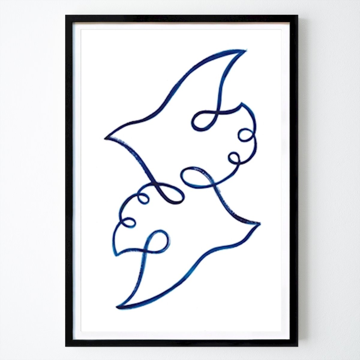 Abstraktes Poster: Two Stylized Manta von Isabelle Brent