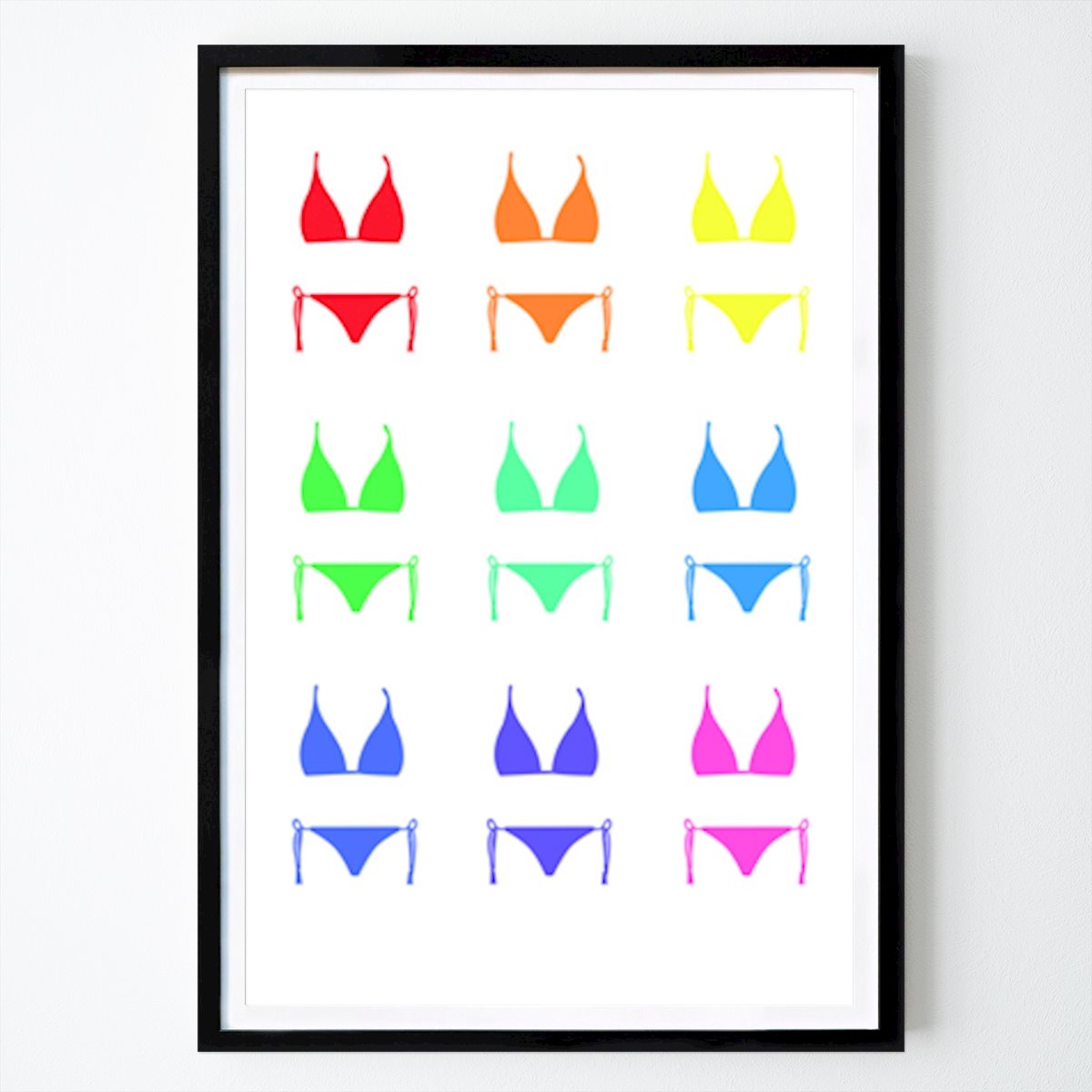 Pop Art Poster: Sommer in Farbe – Bikini Pop Art von William Gustafsson