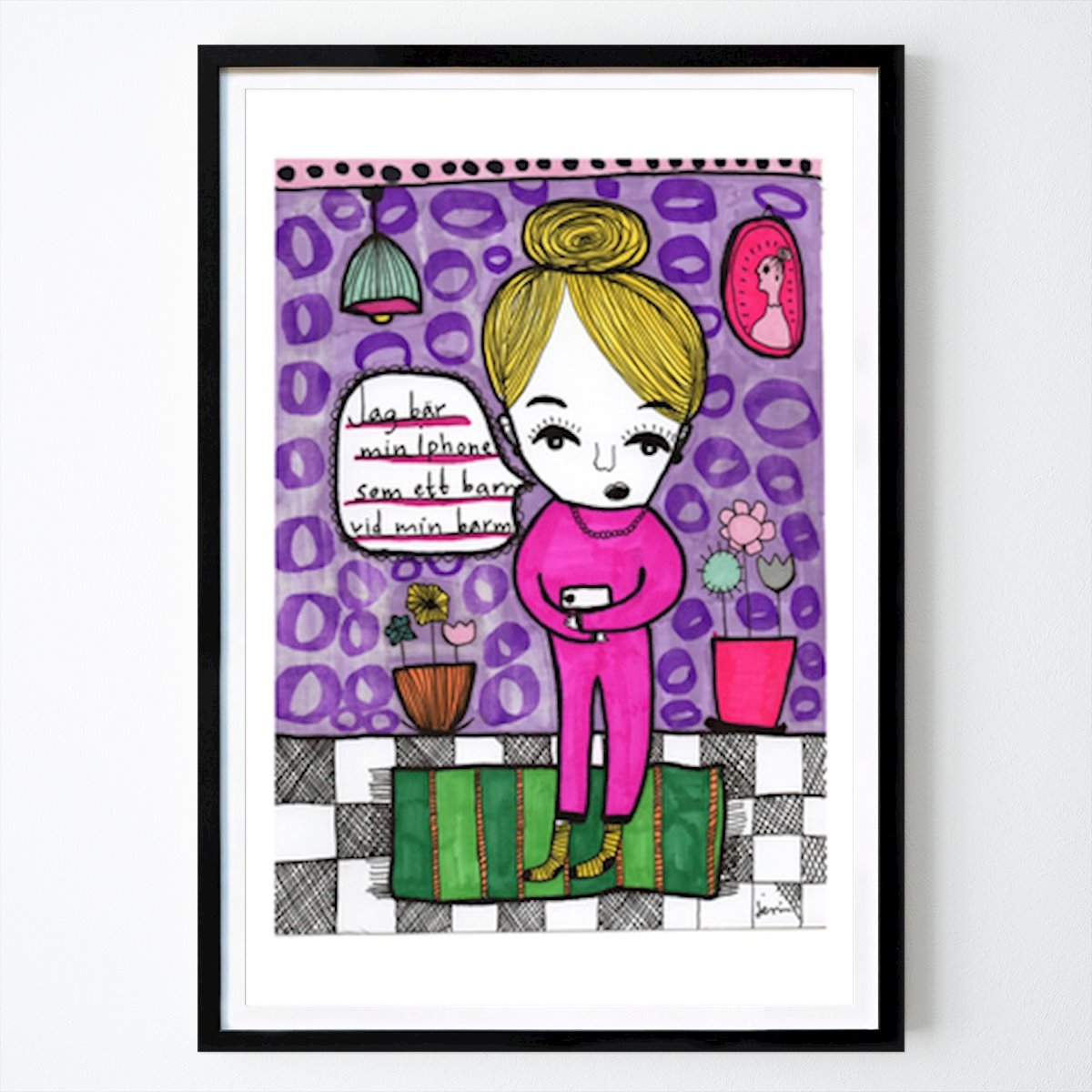 Virágok & Növények Poszter: Jag bär min iphone Jessica Pleur által