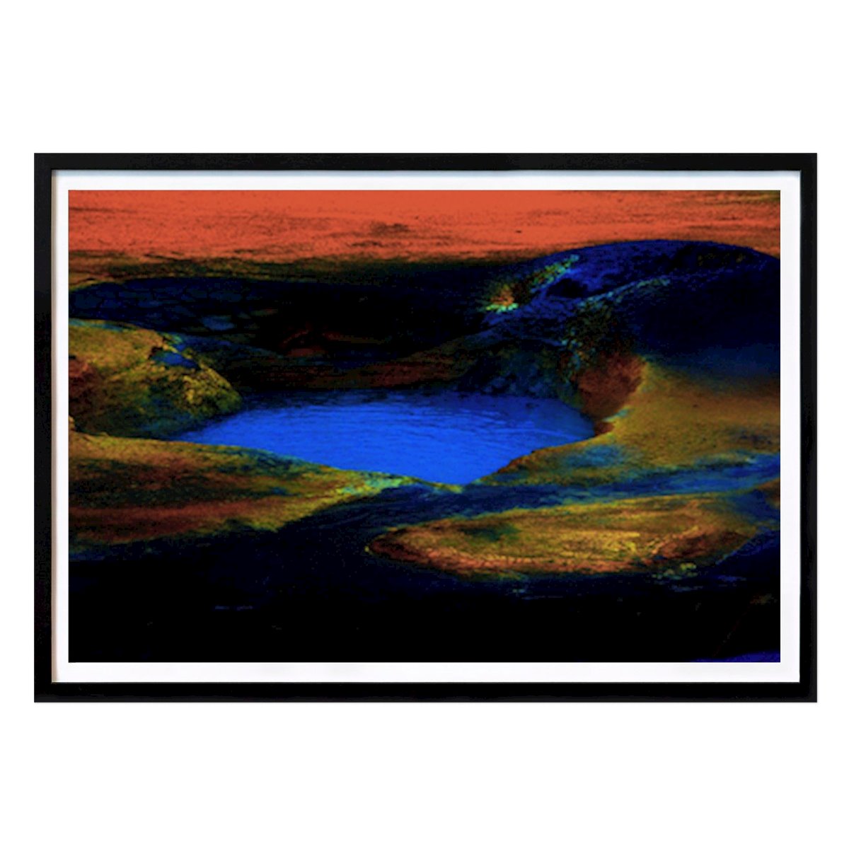 Natur Poster: Vulkansee in Island von Gerrit-Jan Woutersen