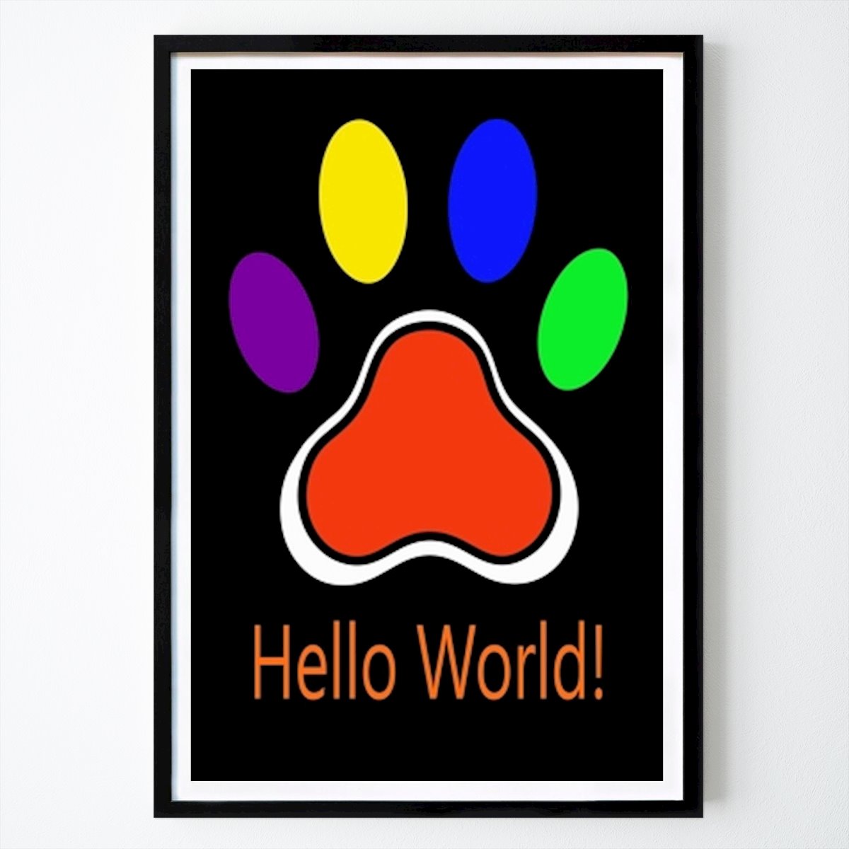 Kids Room Poster: Colorful Prints: Hello World! by Maswin