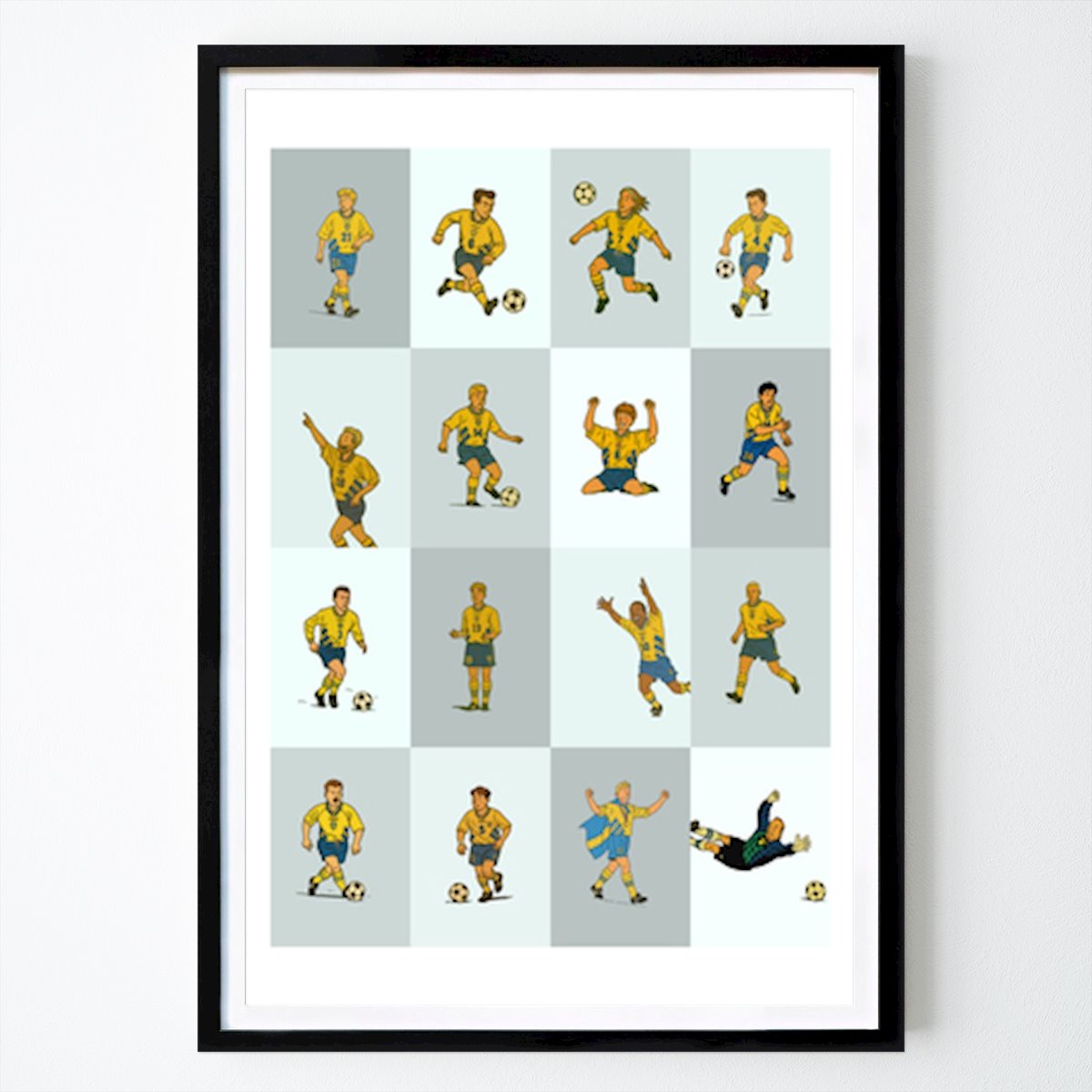 Fútbol Póster: Héroes de la Copa Mundial de 1994 de William Gustafsson