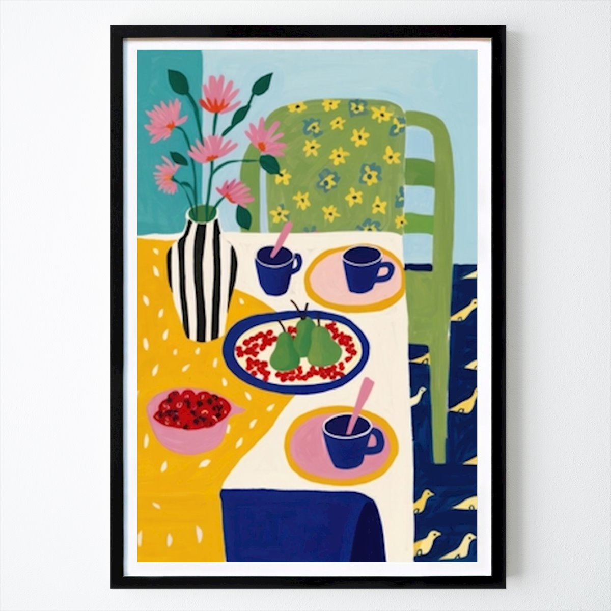 Botanical Poster: Vibrant Breakfast Joy by Sarah Valestein