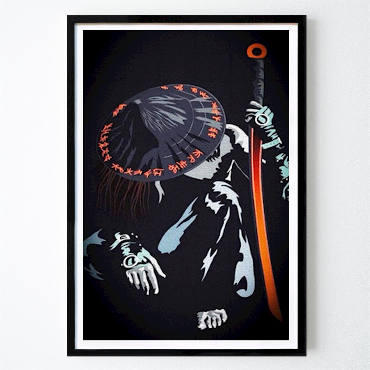 Schatten des Samurai: Dunkle Reise Poster von Illustration – Art Wandbild – Printler