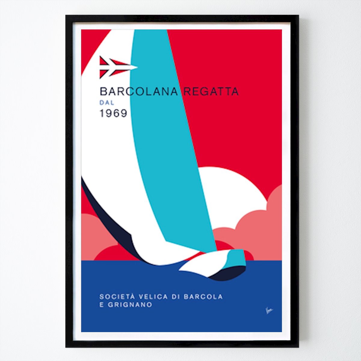 Graphic Poster: Barcolana Regatta 1969: A Nautical Celebration of Sail and Sea by Chungkong Art