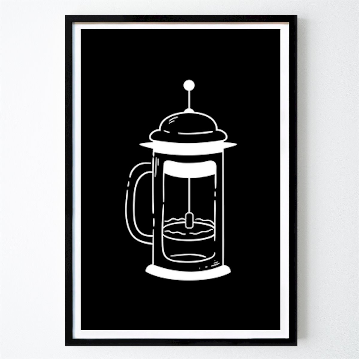 Küchen Poster: Klassische French Press: In Perfektion gebrüht von Bauhausan