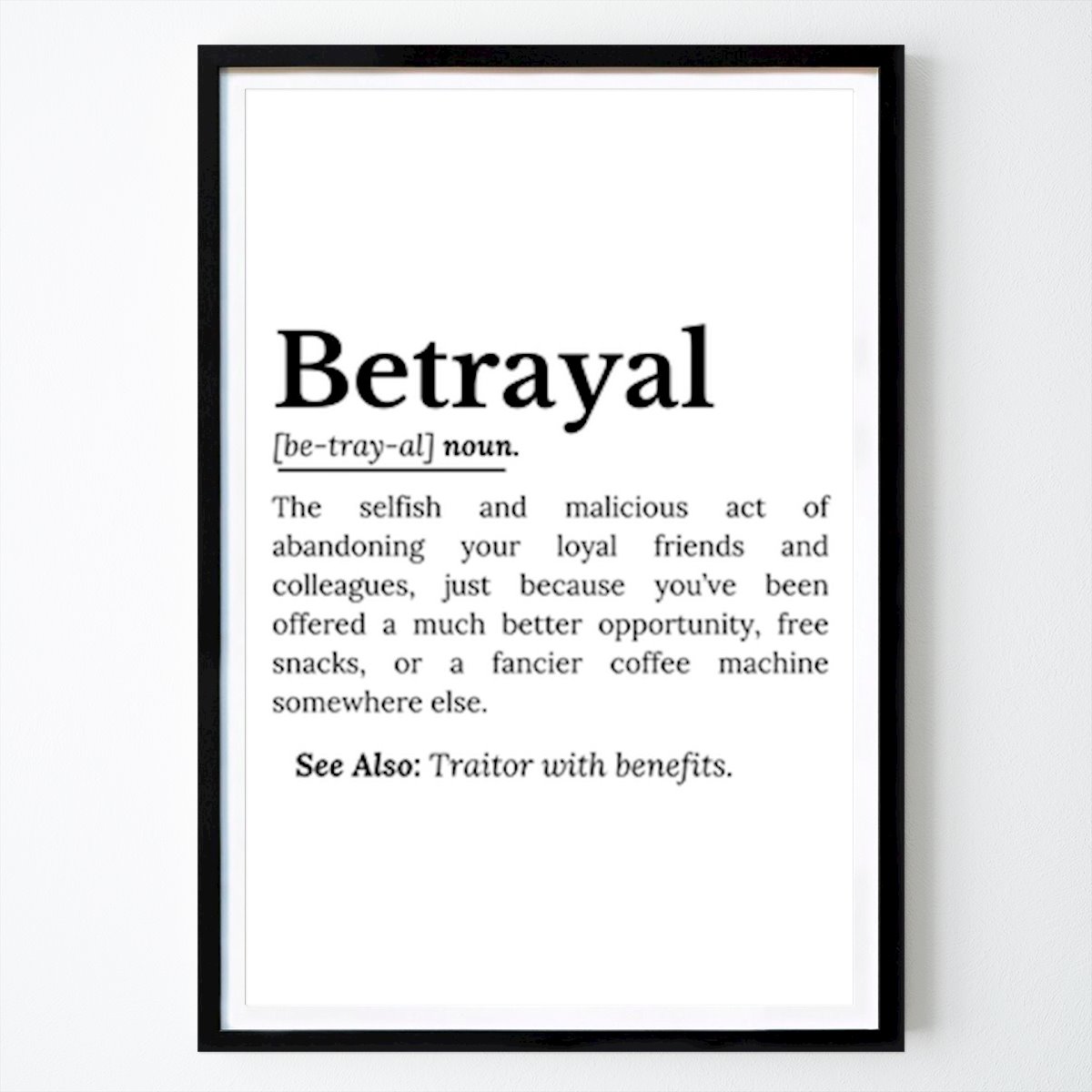 Küchen Poster: Definition des Verrats von Achmed