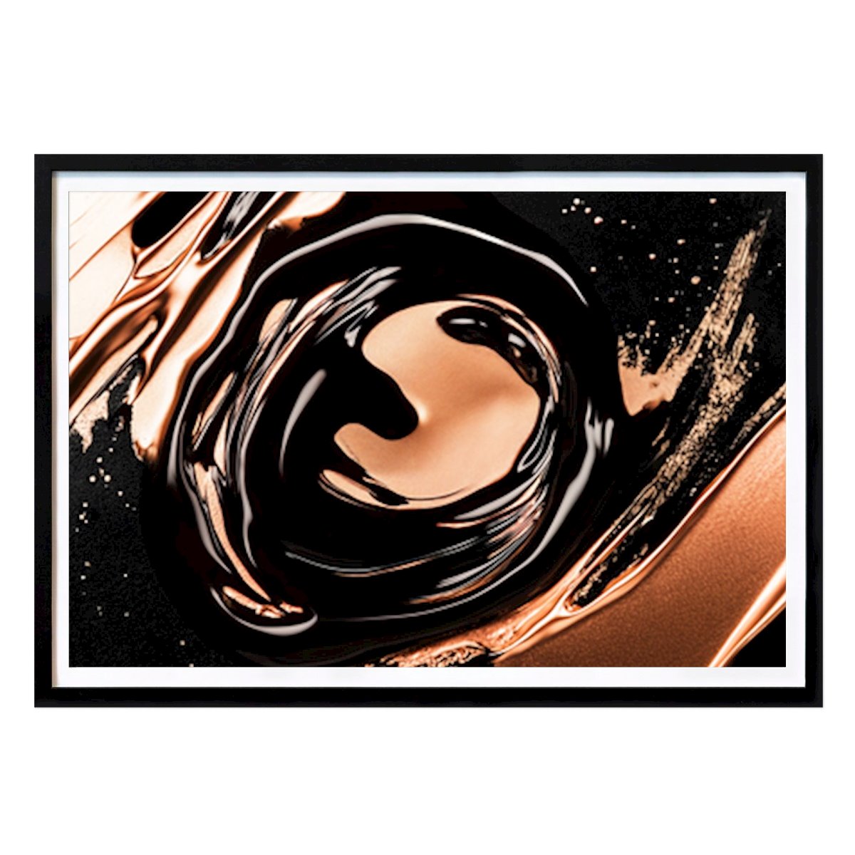 Kitchen Poster: Abstract Alchemy - Midnight Copper by Philippe HUGONNARD