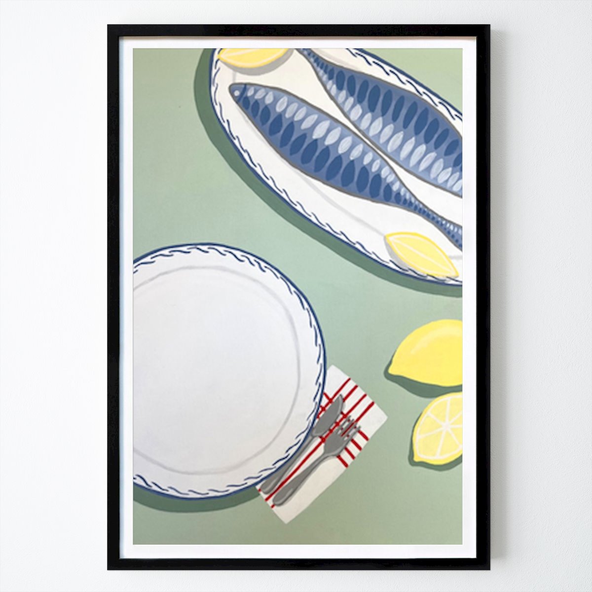 Kitchen Poster: Coastal Cuisine by Elin Malmberg