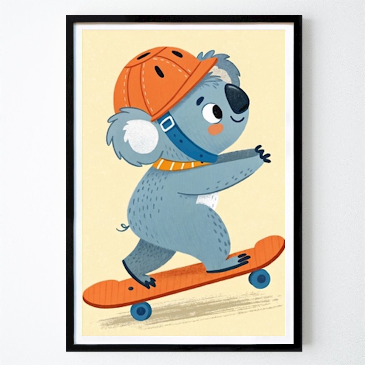 Illustration Poster: Cute Koala on Skateboard by TAUFID HIDAYAT