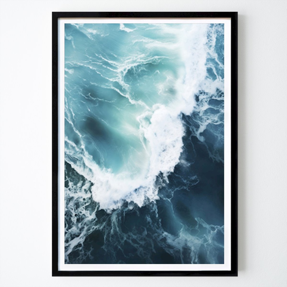 Abstract Poster: Oceanic - Azure Heart by Philippe HUGONNARD