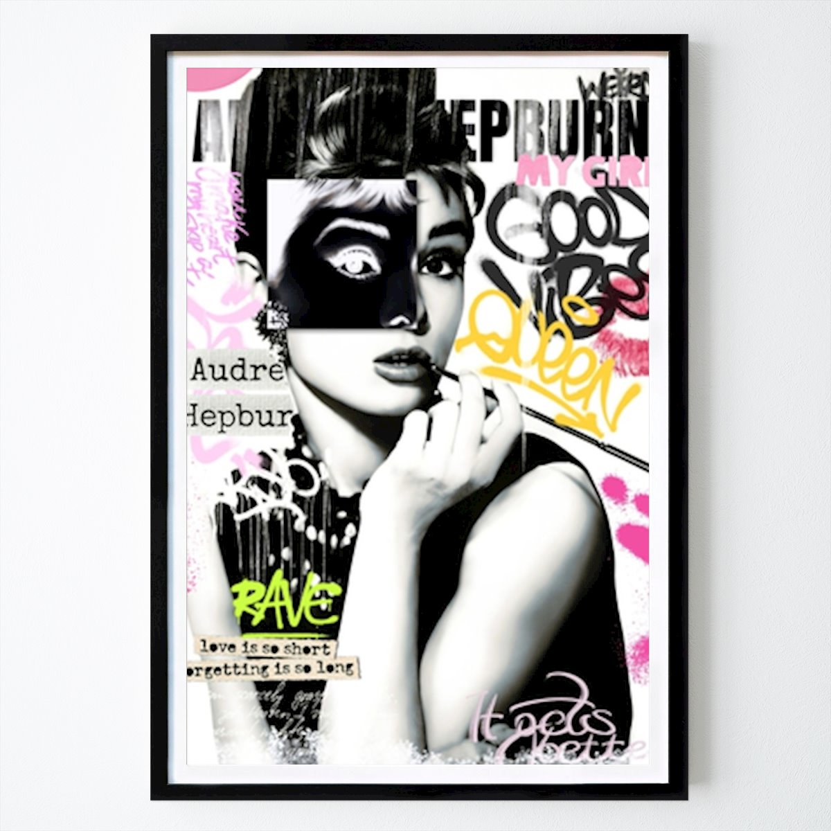 Pop Art Plakat: Audrey Hepburn: En graffiti-hyllest til tidløs eleganse av Herykurni13