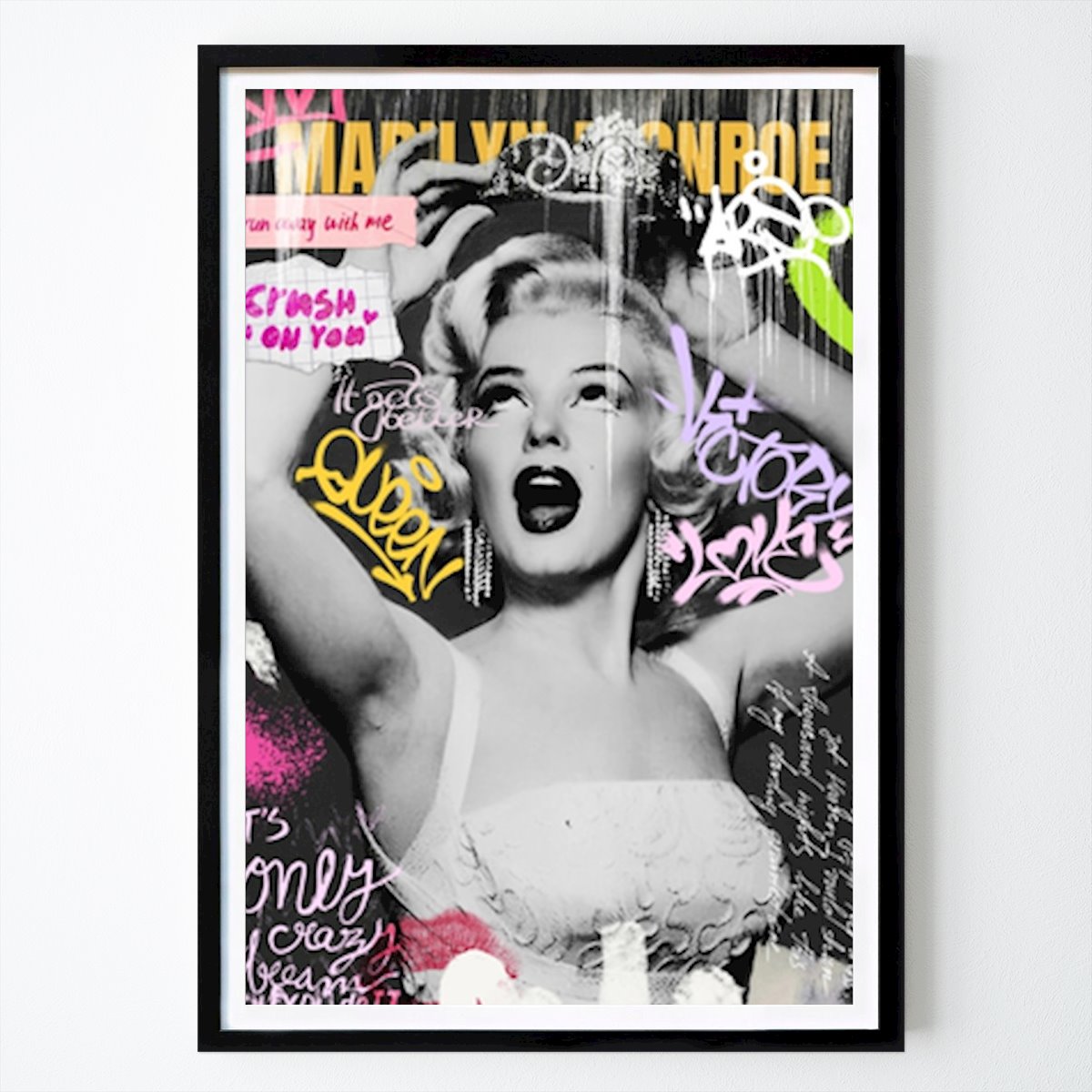 Pop Art Poster: Marilyn Monroe: Ikonisk glamour möter urban konst av Herykurni13
