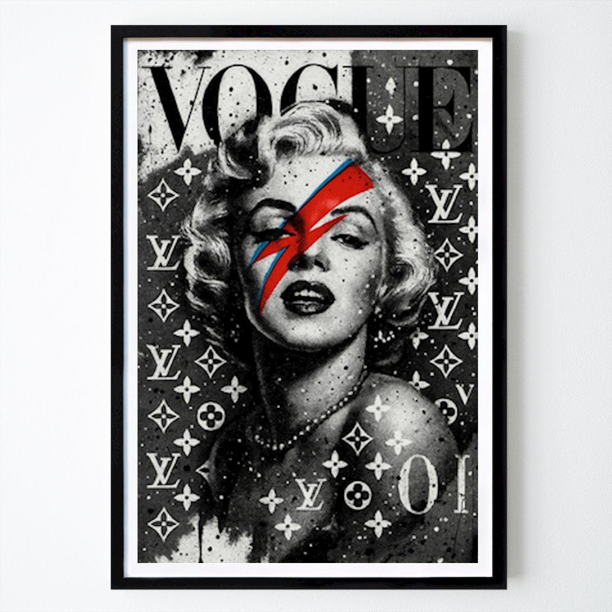 Pop Art Plakat: Vogue: Ikonisk fusion af Marilyn Monroe og David Bowie av David Schloffer