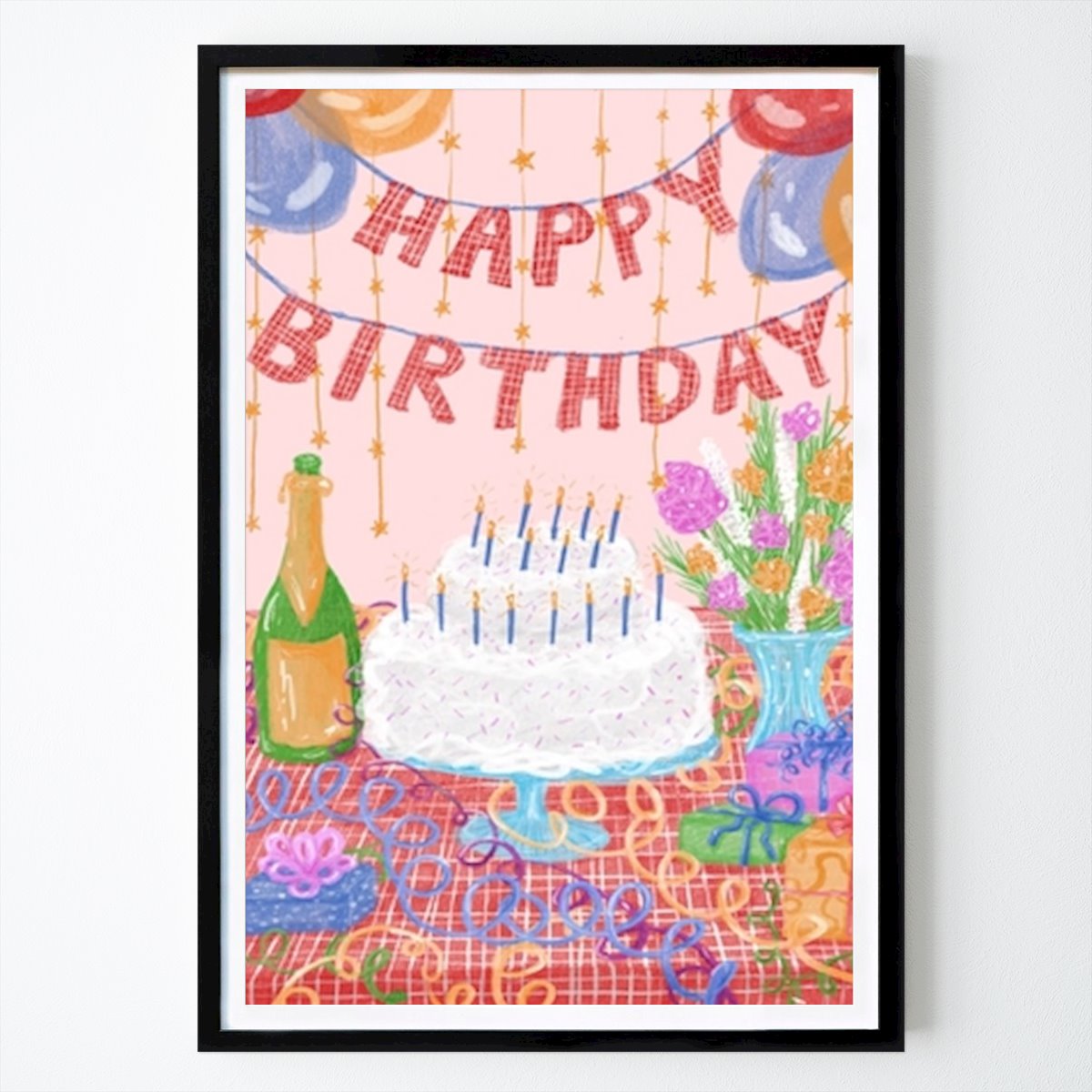 Botanical Poster: Whimsical Birthday Celebration by Sophie Friedrich