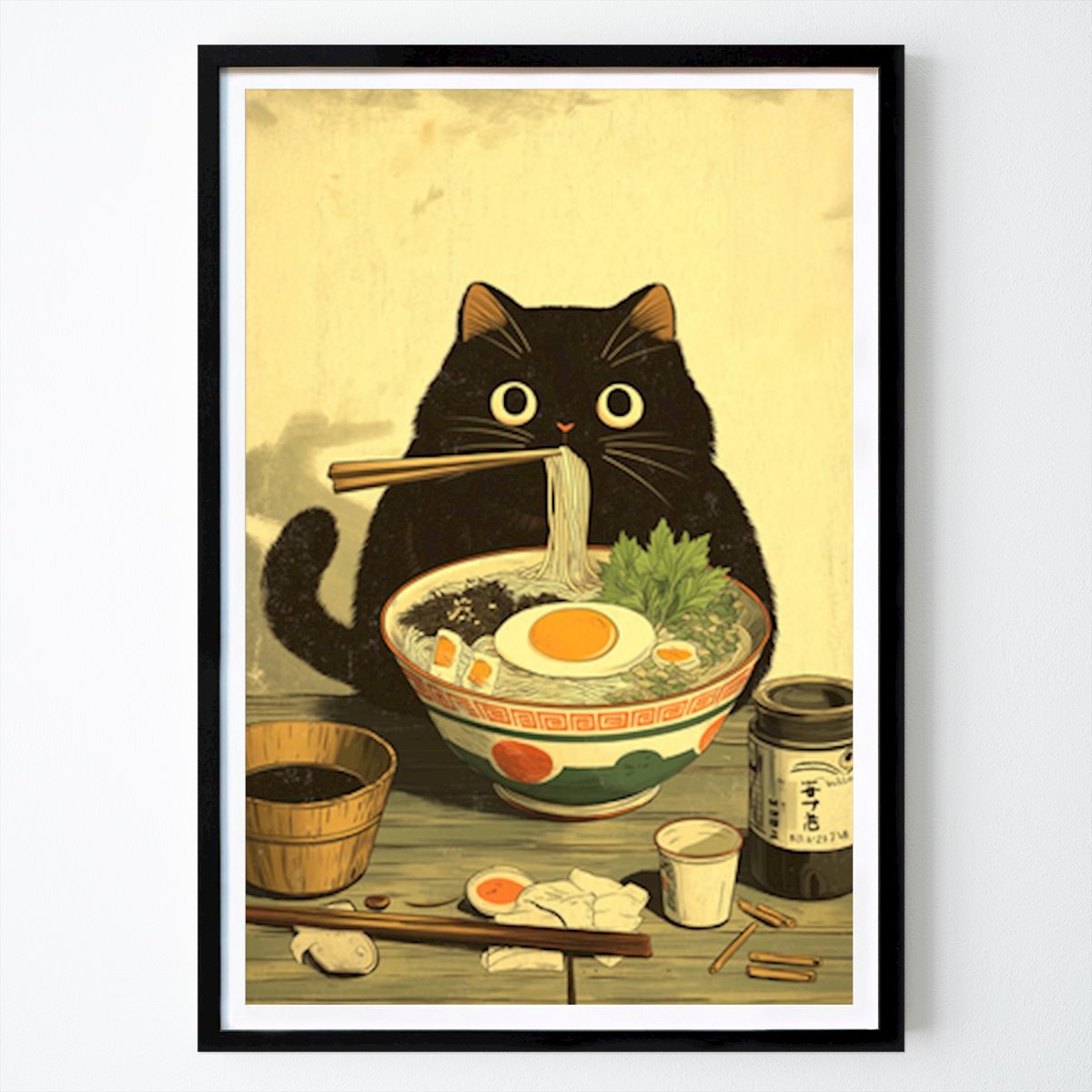 Kitchen Poster: Whiskers and Noodles: A Culinary Cat Adventure by Stellar Creative