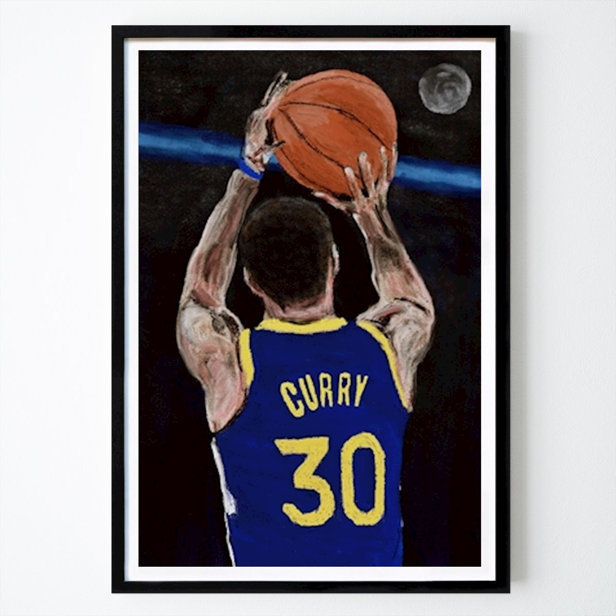 Basketball Poster: Moon shot - Steph Curry by Örjan Markusson