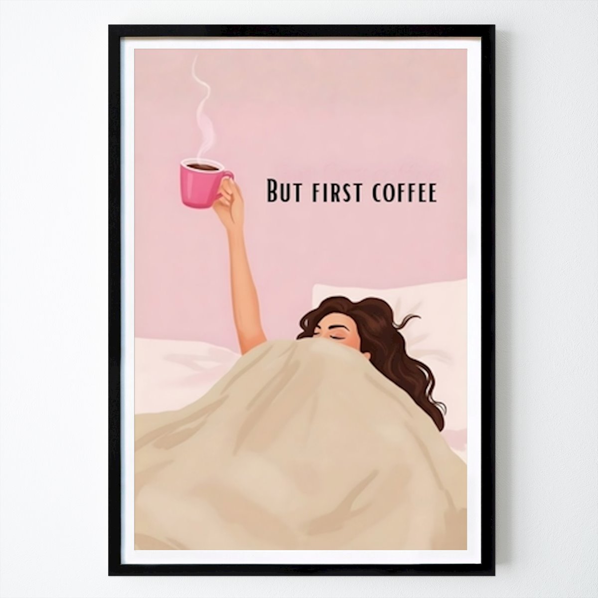 Kitchen Poster: But First Coffee Quote by Teresa Perini