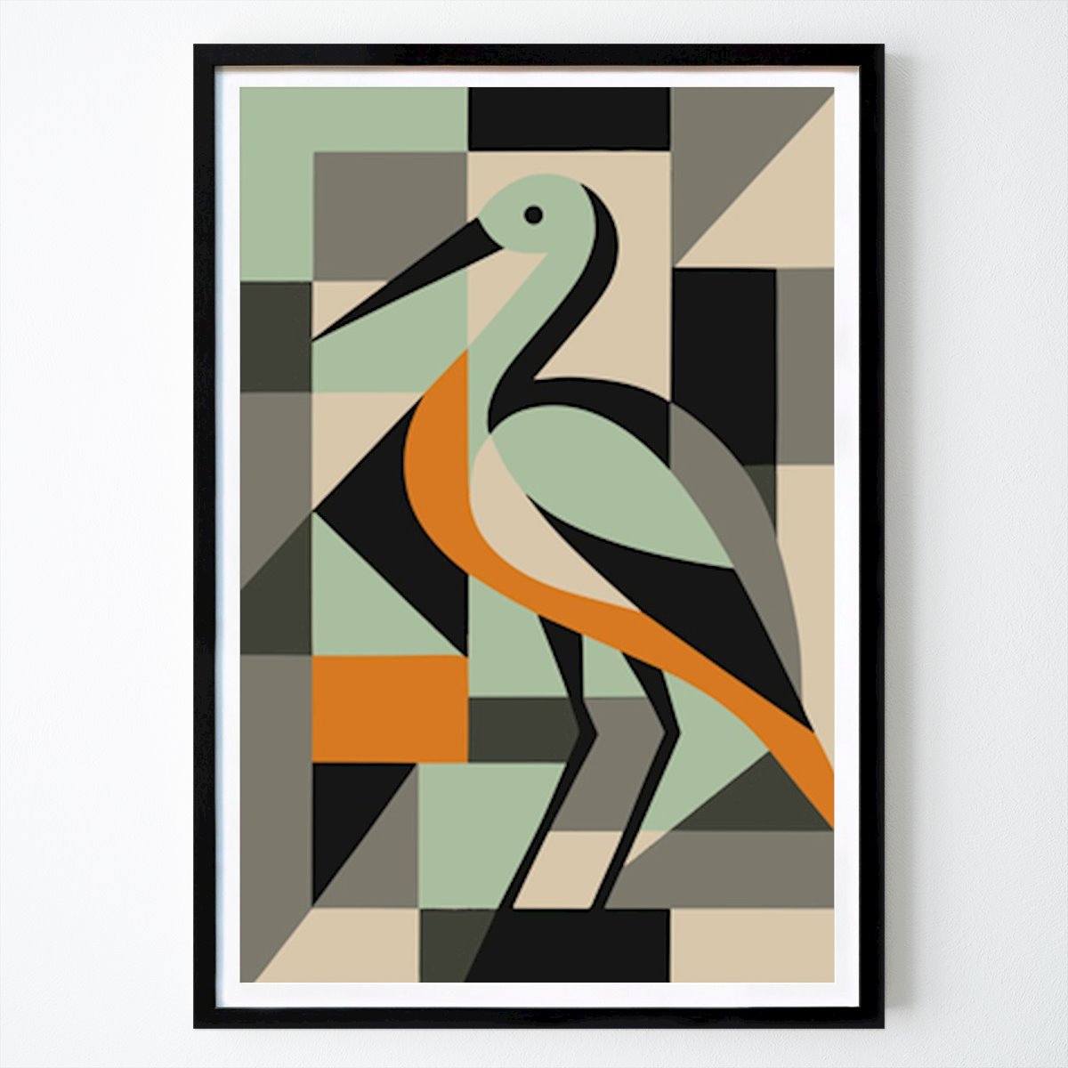 Abstrakt Poster: Storken i modern konst, abstrakt elegans. av Ilse Kauffeld