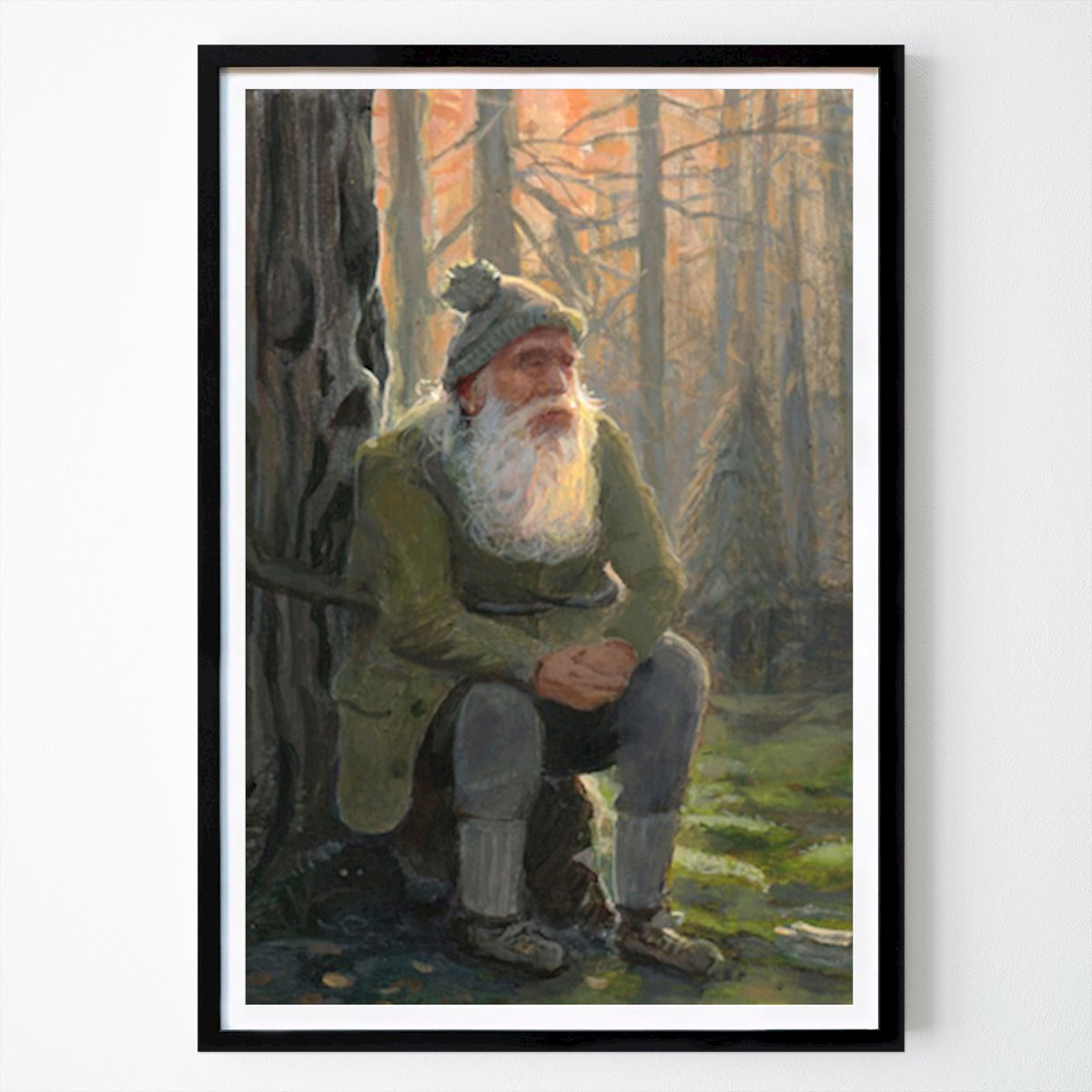 People & Portrait Poster: The old man in the forest by Anders Hortans