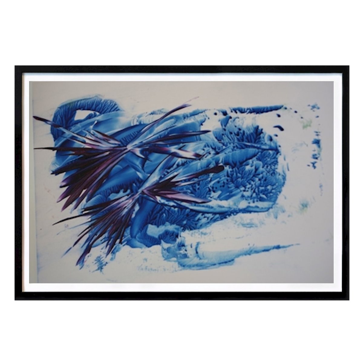 Abstract Poster: Blue Serenity: Abstract Animals by Camilla Berglund