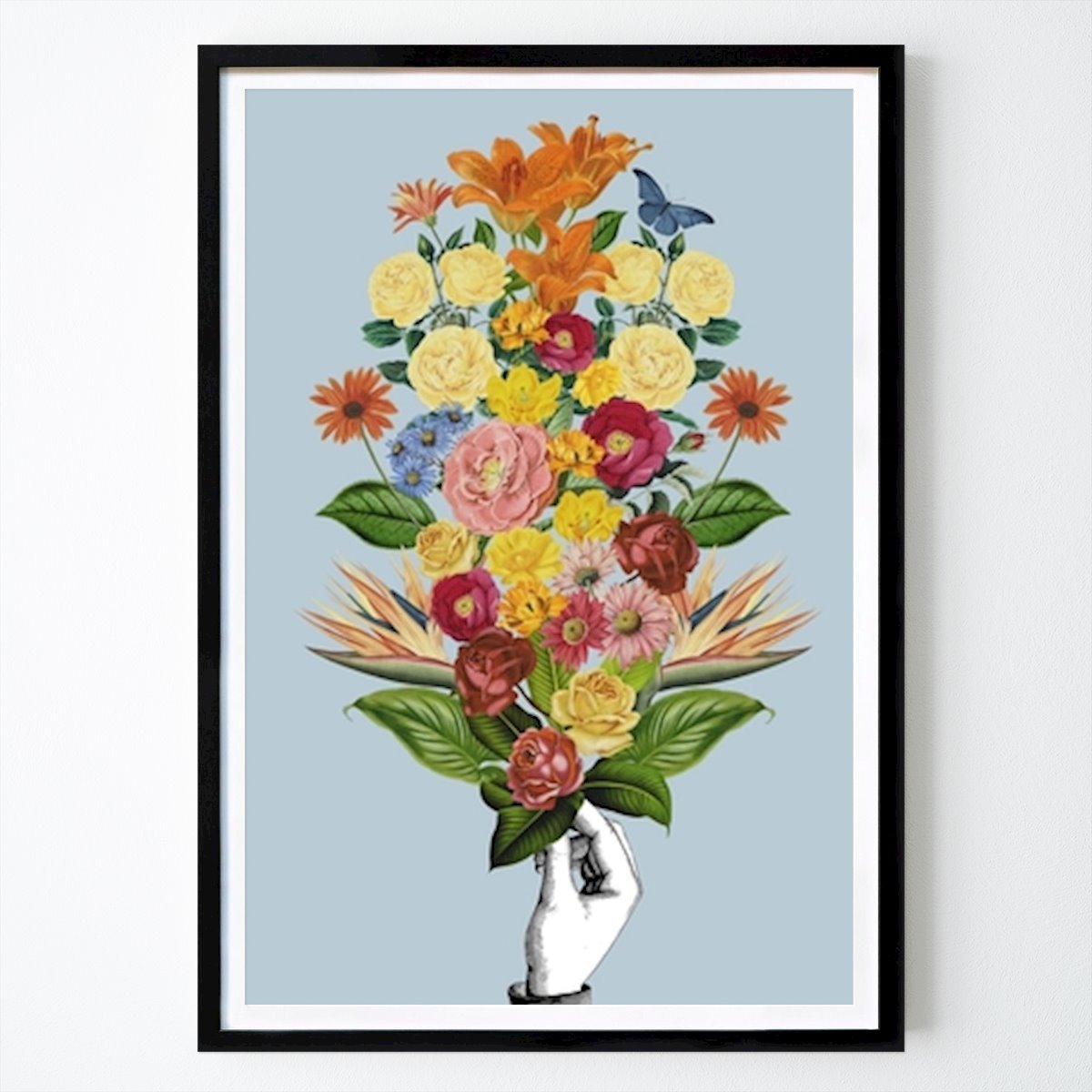 Botanical Poster: Botanical Blue Bouquet by Frida Floral Studio