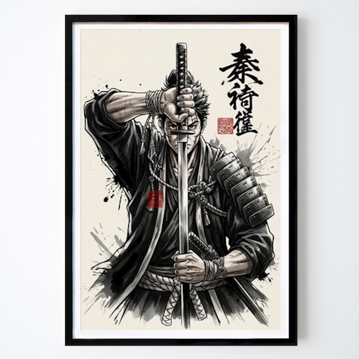 Illustration Poster: Warrior's Resolve: The Art of the Samurai by Ryn Solace
