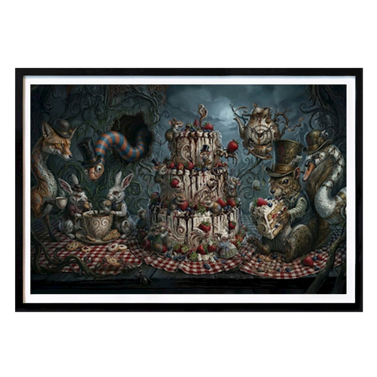 Places & Cities Poster: Tea Party in a Fantasy Wonderland by Hans Tony Andersson