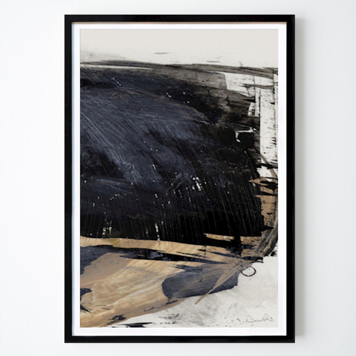 Abstract Poster: Abstract Expression: Dark Waves Of Emotion by Dan Hobday