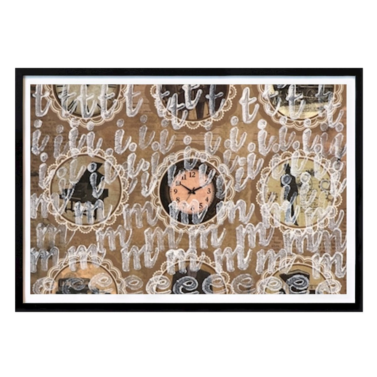 Retro & Vintage Poster: Timeless Whispers: A Vintage Collage of Memories by Santhosh ch