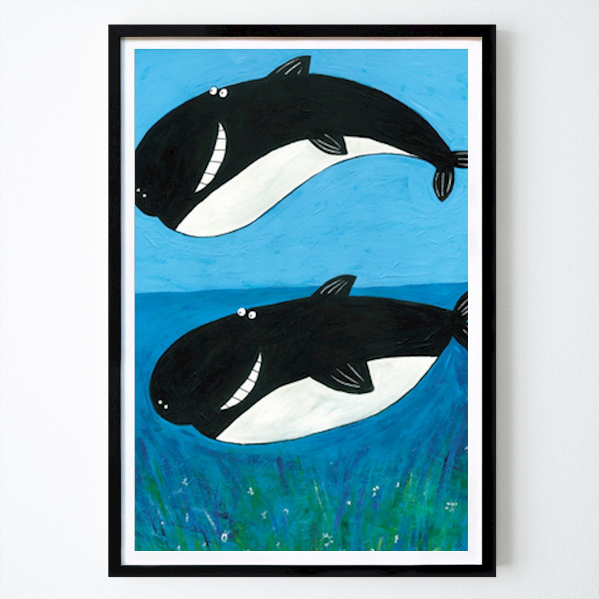Kids Room Poster: Whimsical Whales: A Playful Underwater Adventure by Carla Daly