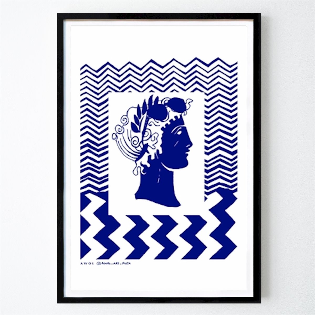 Abstract Poster: Modern Interpretation of Classical Greek Sculpture by Awol Art Alex