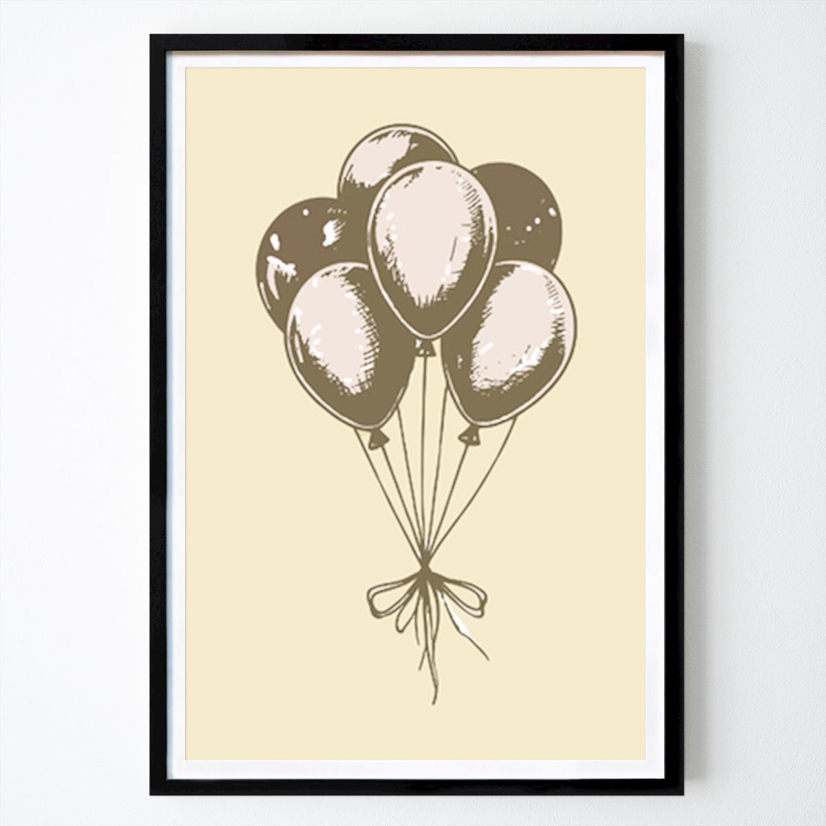 Rétro & Vintage Affiche: Célébration vintage : Un tas de ballons par Casa cartissi