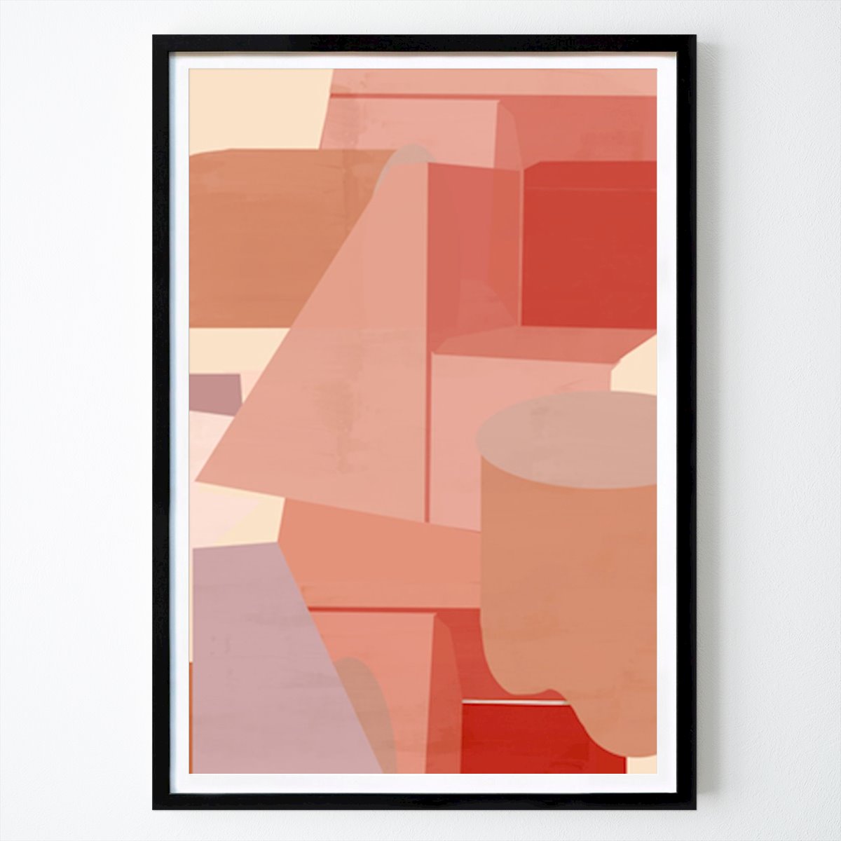 Frases Póster: Armonía abstracta: un juego de formas y tonos cálidos de Casa cartissi