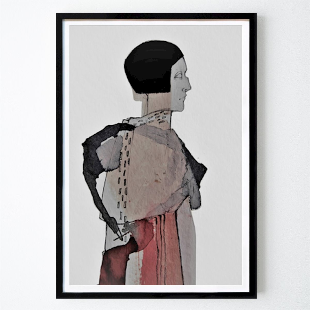Astratto Poster: Sussurri del passato: una silhouette moderna di Doris Schmitz