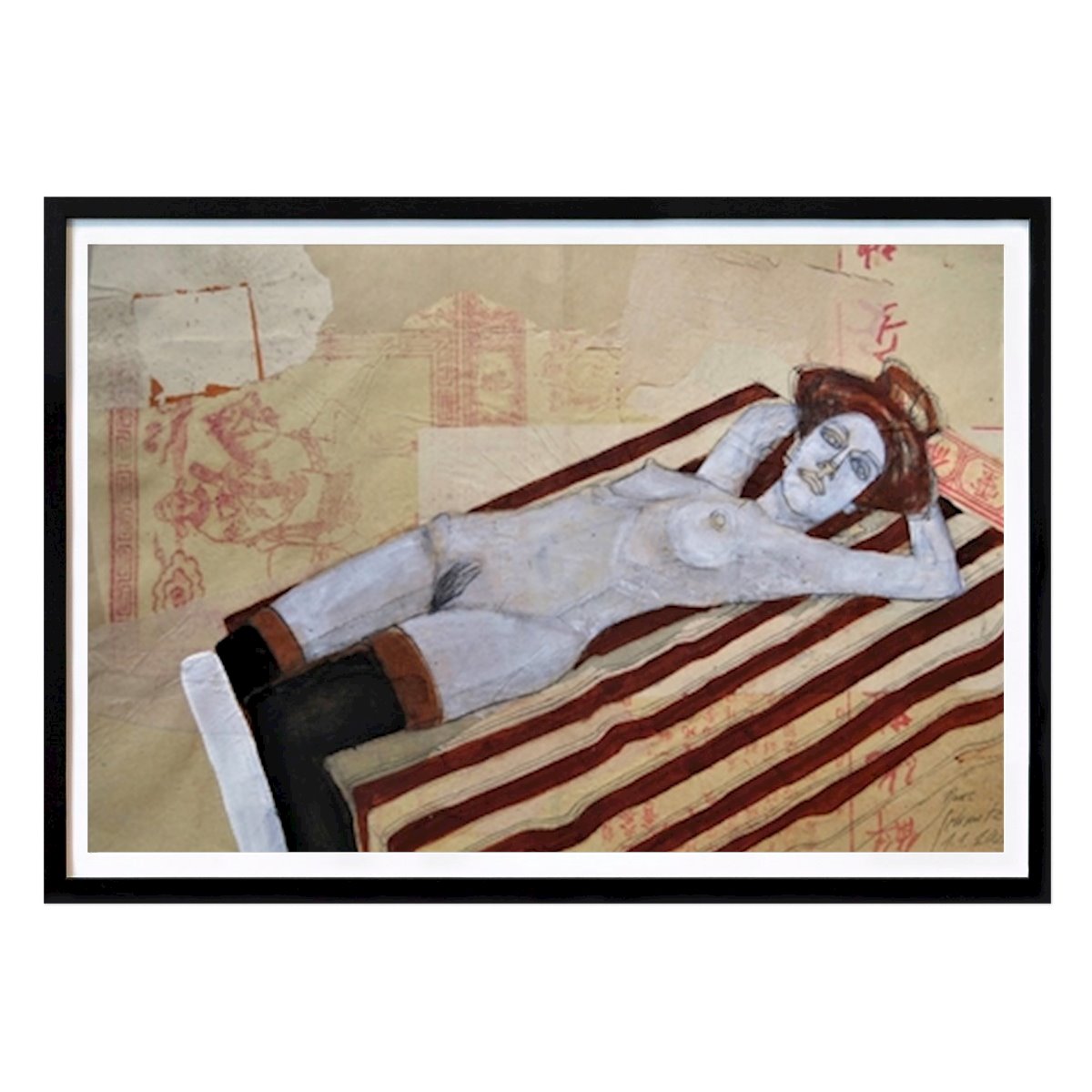 Abstract Poster: Reimagining the Classics: A Modern Take on Reclining Nudes by Doris Schmitz